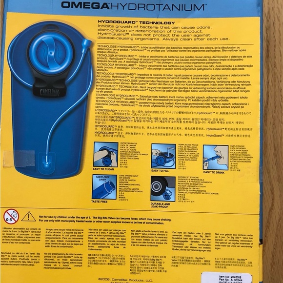 2 NEW CAMELBAK OMEGA HYDROTANIUM HYDRATION PACK RESERVOIRS 3 LITER / 100 OZ - Picture 3 of 4